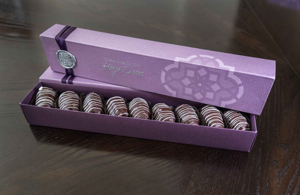 Dark Chocolate Coated California Medjool Dates Stuffed With Almonds